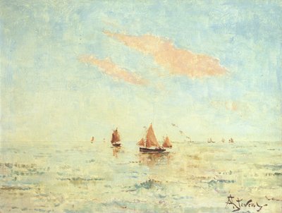 Tレポートの海、1880年頃 作： Alfred Emile Stevens